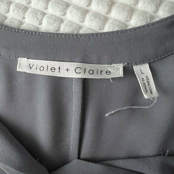 Violet + Claire - Grey Long Sleeve Button up Blouse / Shirt - Picture 10 of 12